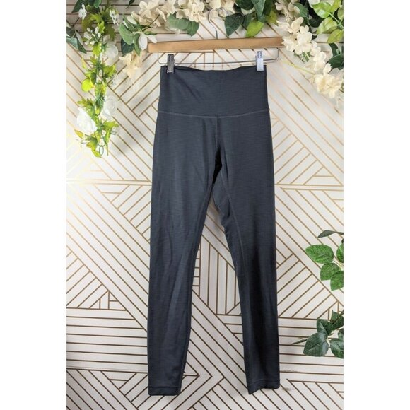 Lululemon Womens Wunder Heather Gray Grey Leggings Pants High Waisted size 4 - Picture 1 of 8